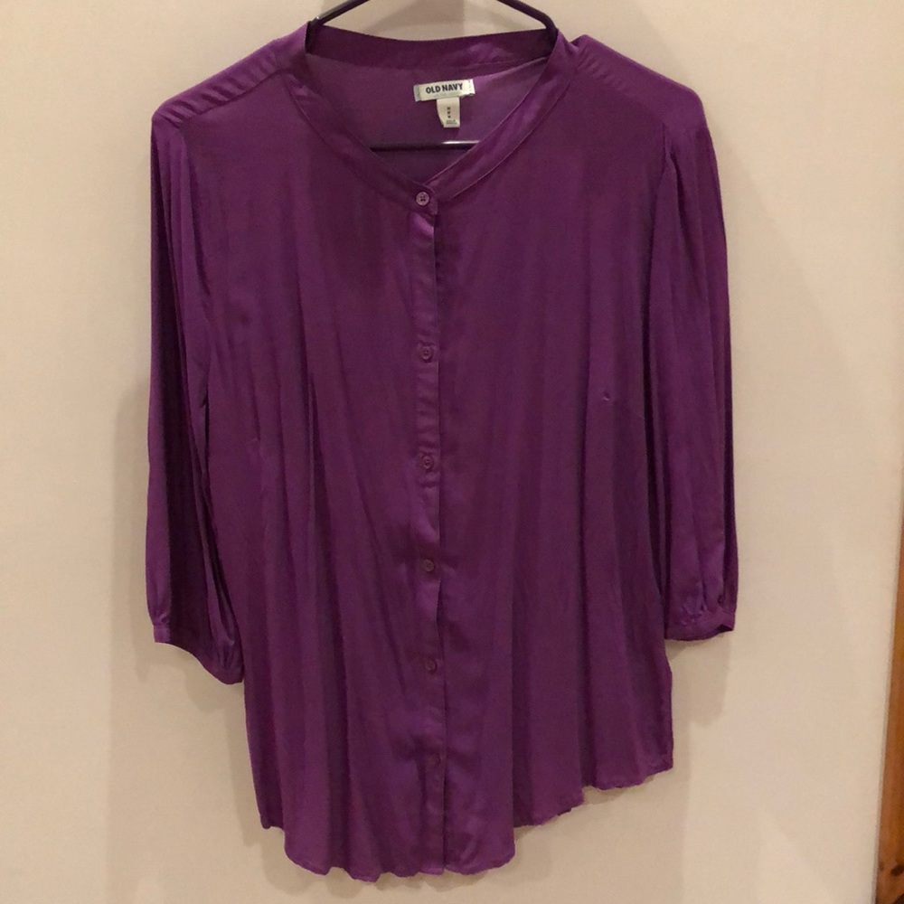 Purple long sleeved shirt